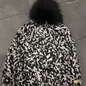 Coach beanie with Mink ball